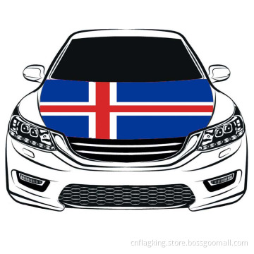 The Republic of Iceland Hood flag3.3X5FT Car Hood Cover Flag